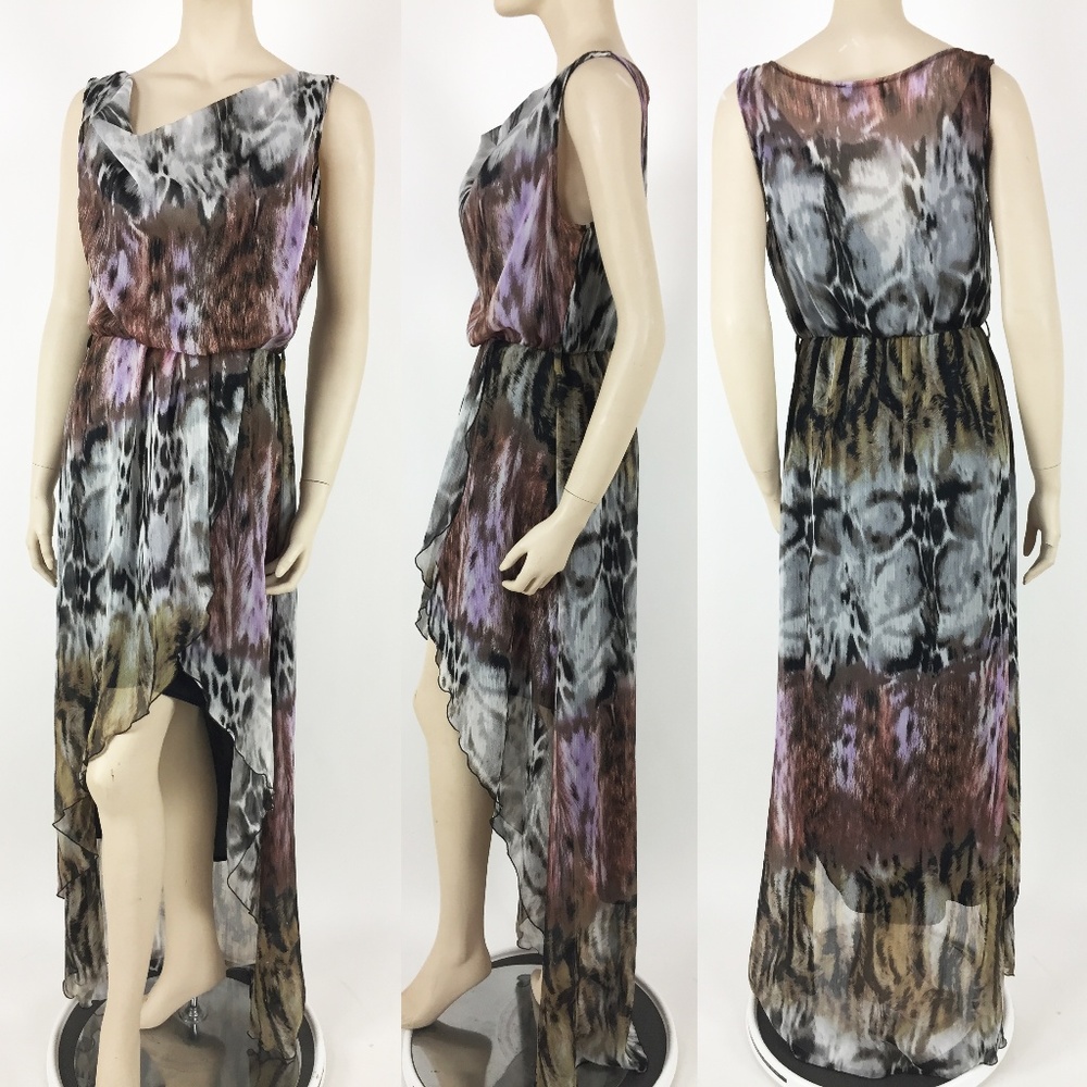 Casting Womens High Low Dress Sz Small Boho Hi-Lo